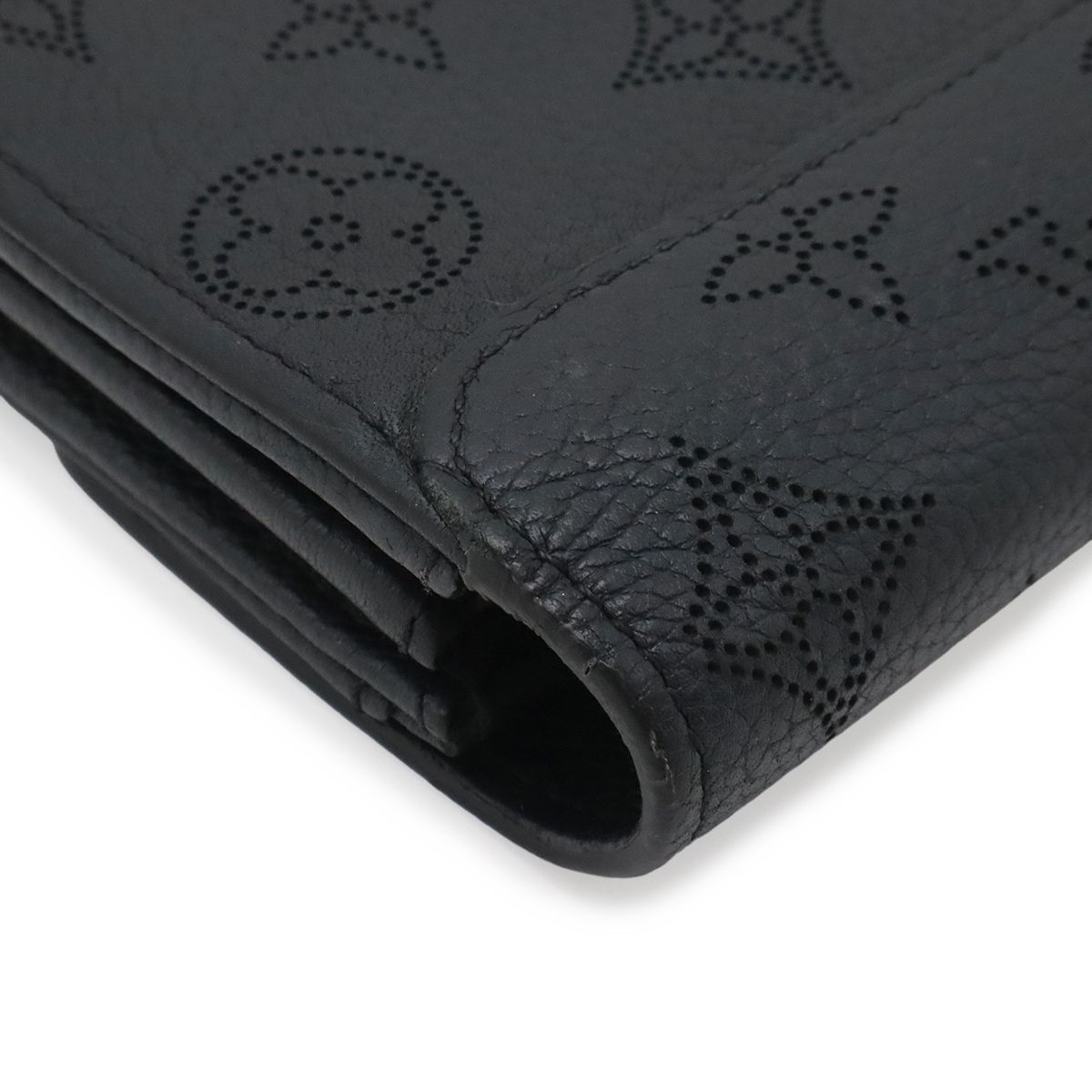 Louis Vuitton Monogram Mahina Portefeuille Iris Bifold Wallet Leather Noir — view 3