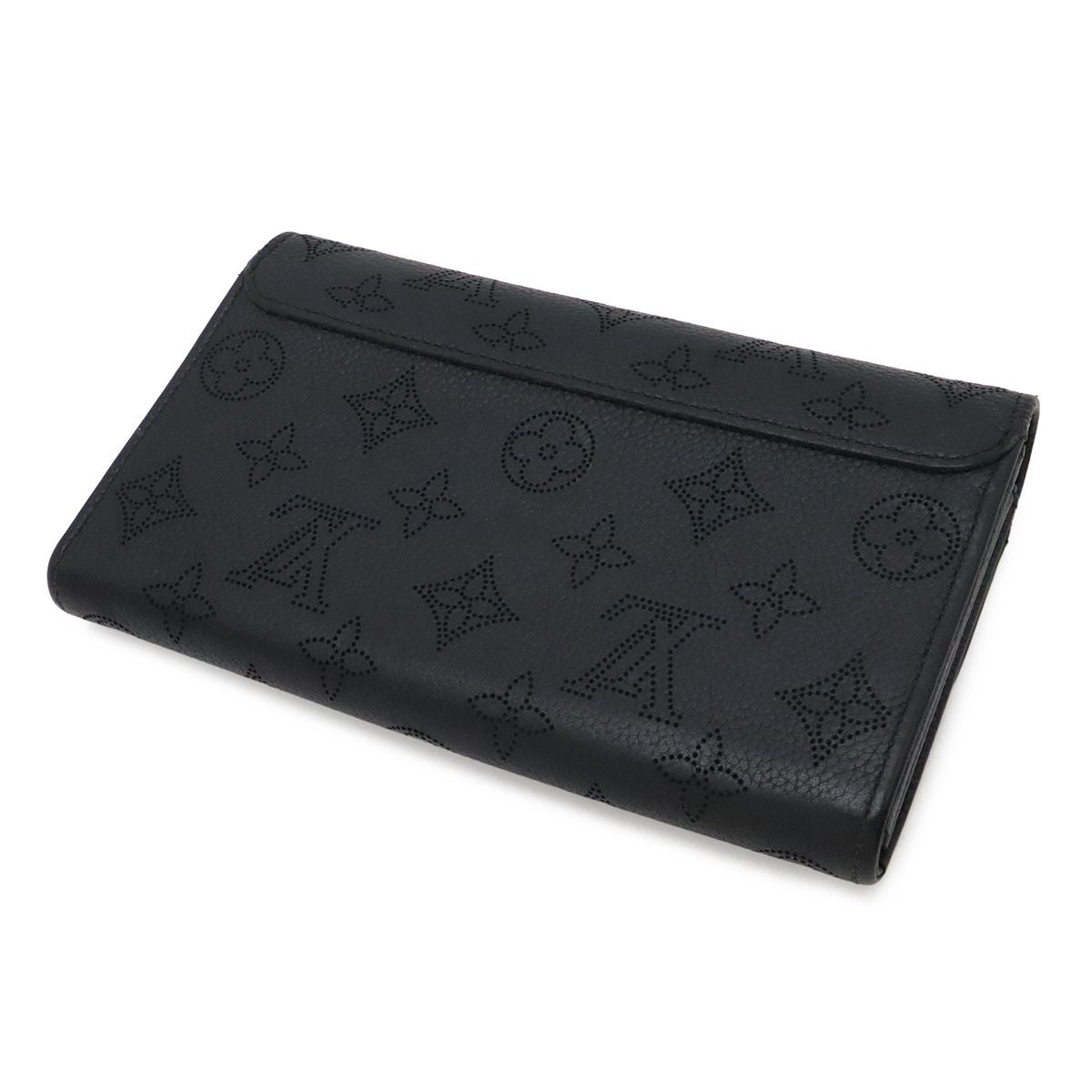 Louis Vuitton Monogram Mahina Portefeuille Iris Bifold Wallet Leather Noir — view 2