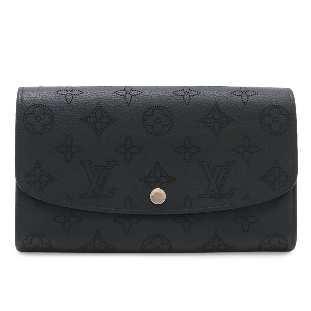 Louis Vuitton Monogram Mahina Portefeuille Iris Bifold Wallet Leather Noir