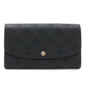 Louis Vuitton Monogram Mahina Portefeuille Iris Bifold Wallet Leather Noir