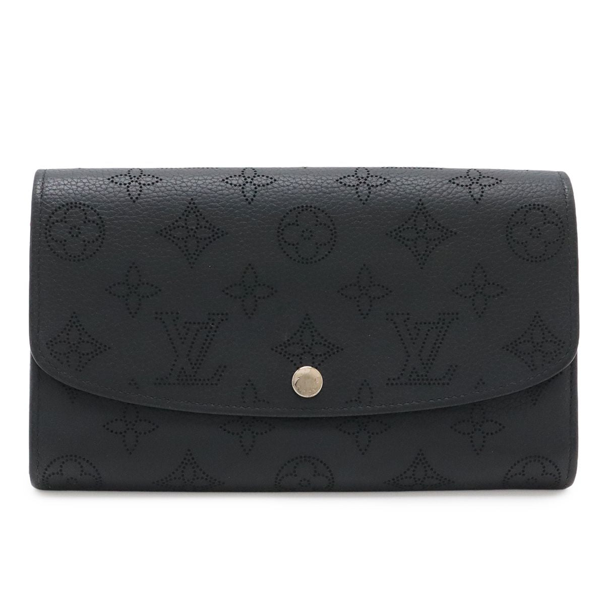 Louis Vuitton Monogram Mahina Portefeuille Iris Bifold Wallet Leather Noir