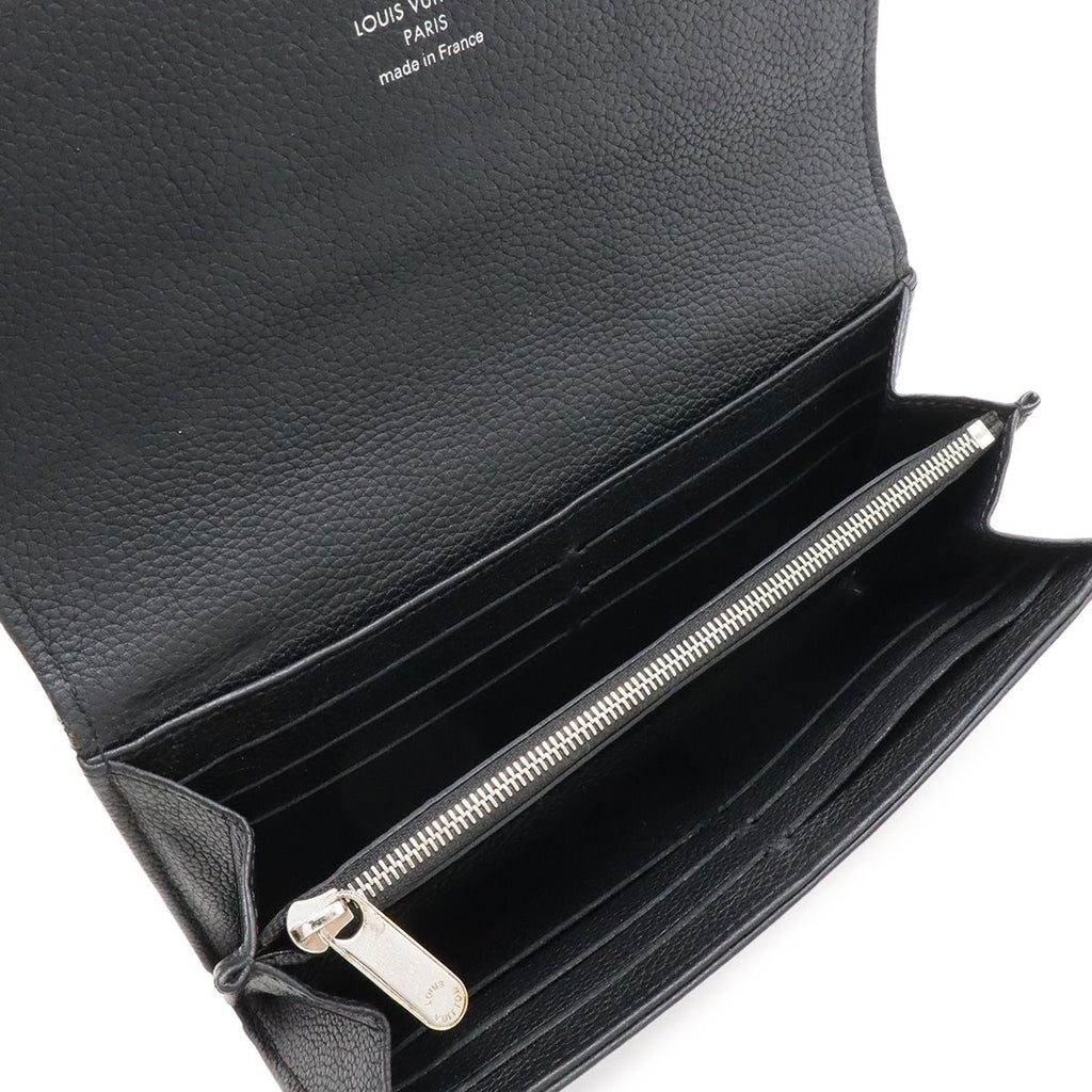 Louis Vuitton Monogram Mahina Portefeuille Iris Bifold Wallet Leather Noir — view 5