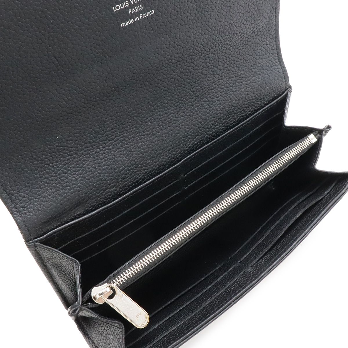 Louis Vuitton Monogram Mahina Portefeuille Iris Bifold Wallet Leather Noir — view 5
