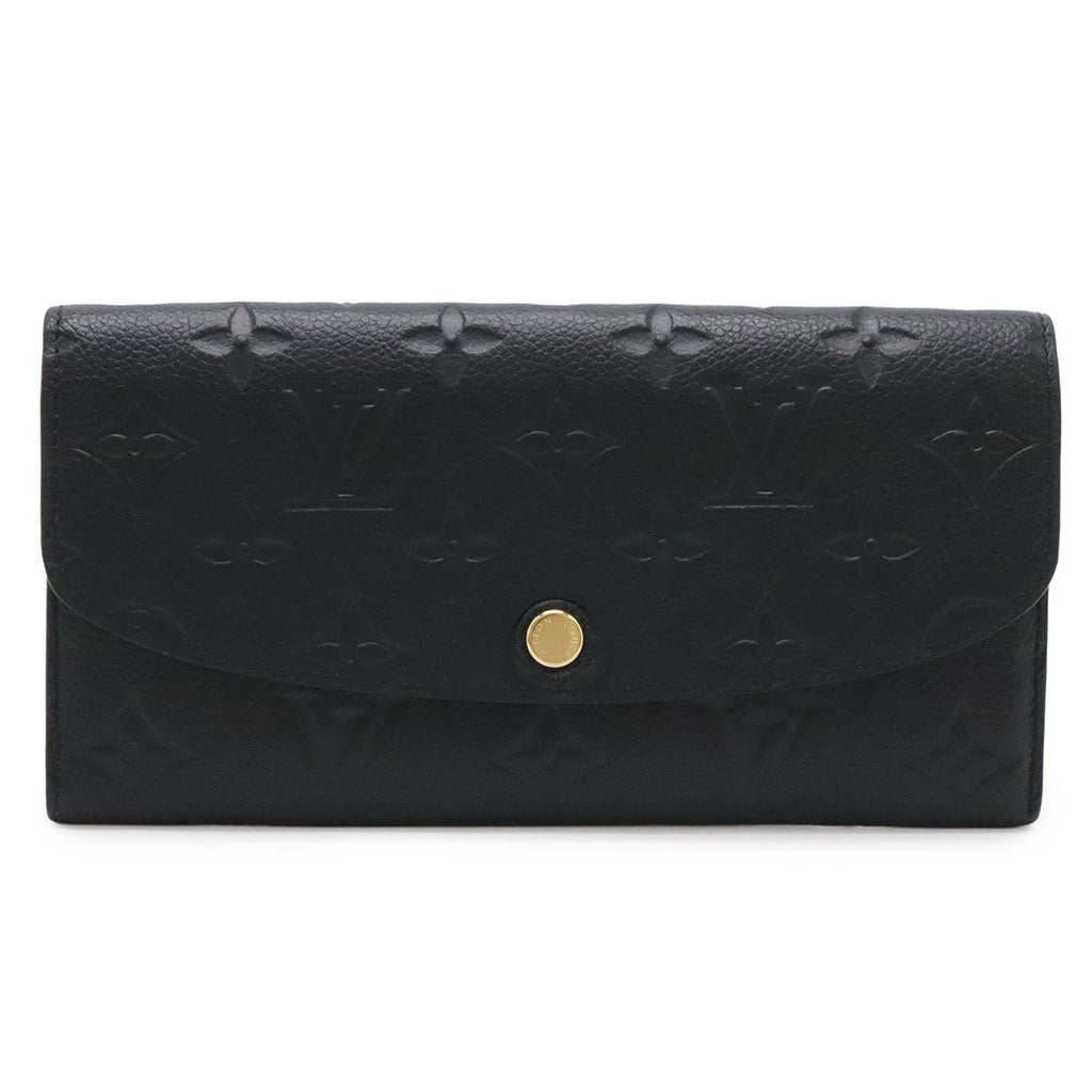Louis Vuitton Monogram Empreinte Portefeuille Emily Bifold Wallet Noir Black