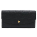 Louis Vuitton Monogram Empreinte Portefeuille Emily Bifold Wallet Noir Black