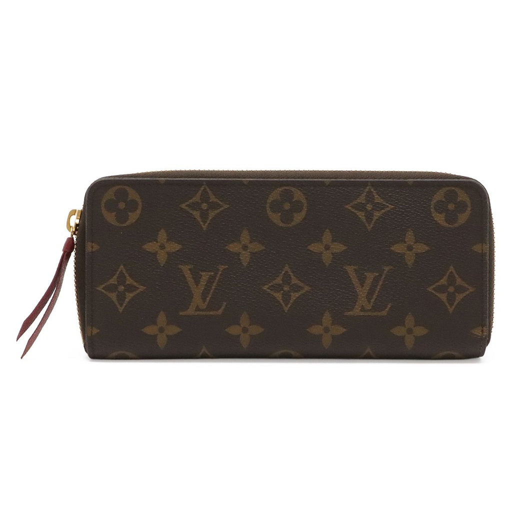 Louis Vuitton Monogram Portefeuille Clemence Zip Around Wallet Fuchsia