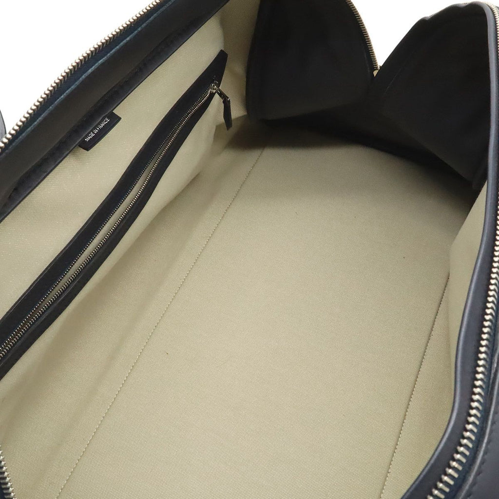 Hermes Cavour Boston Bag Purse Toile Ash Taurillon Cristobal Blue Indigo — view 7