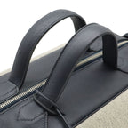 Hermes Cavour Boston Bag Purse Toile Ash Taurillon Cristobal Blue Indigo — view 5