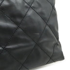 Chanel Paris Biarritz Tote PM Shoulder Bag Satin Black Silver — view 9