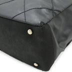 Chanel Paris Biarritz Tote PM Shoulder Bag Satin Black Silver — view 3