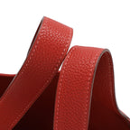 Hermes Picotin PM Tote Vibrato Togo Leather Rouge Vif Red Multicolor — view 5