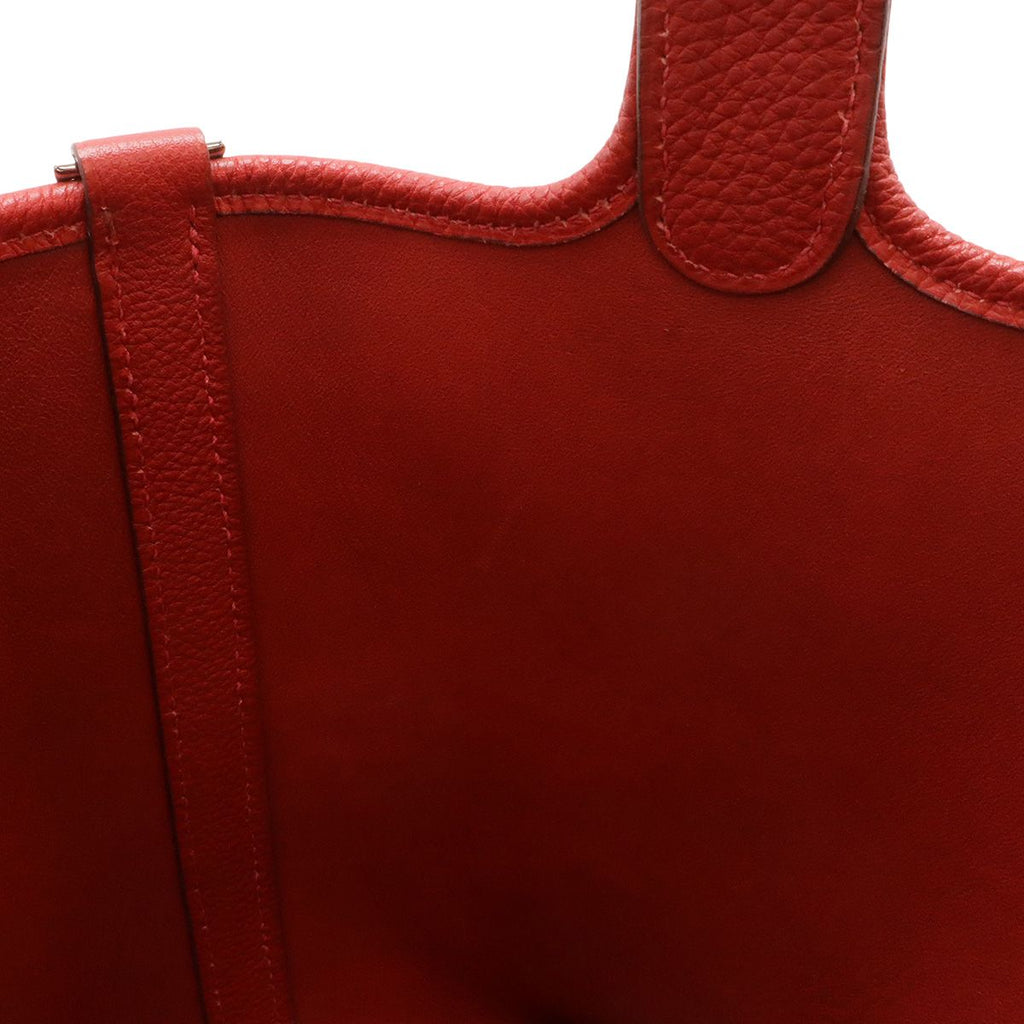 Hermes Picotin PM Tote Vibrato Togo Leather Rouge Vif Red Multicolor — view 7