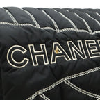 Chanel Sports Line Shoulder Bag Crossbody Nylon Black White — view 8