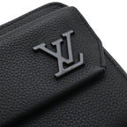 Louis Vuitton LV Aerogram Zippy Wallet L-shaped Zipper Gray Leather Noir Black — view 4