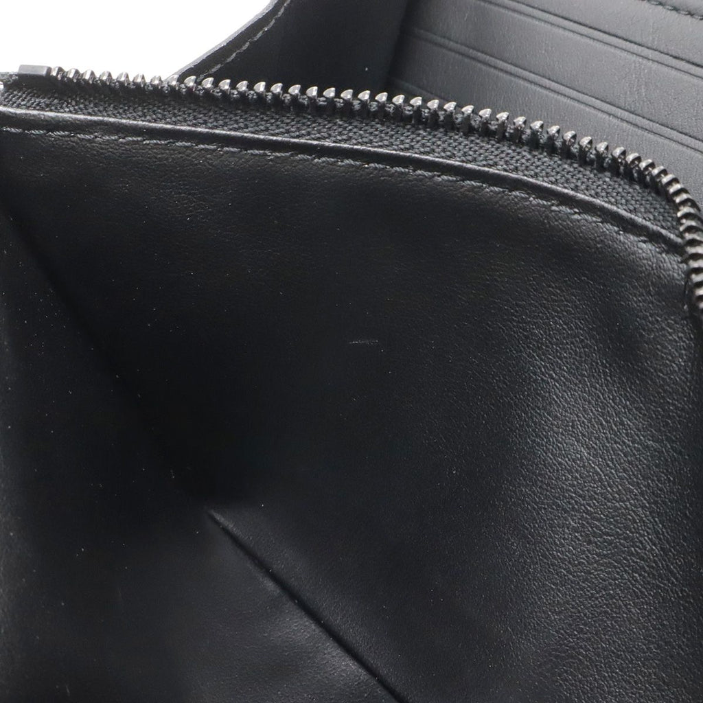 Louis Vuitton LV Aerogram Zippy Wallet L-shaped Zipper Gray Leather Noir Black — view 9