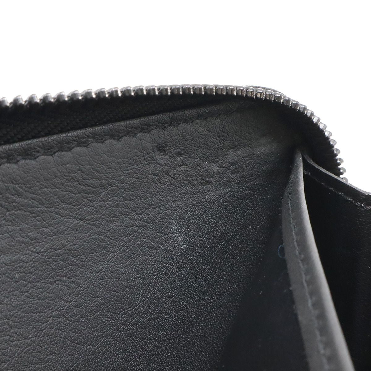 Louis Vuitton LV Aerogram Zippy Wallet L-shaped Zipper Gray Leather Noir Black — view 7