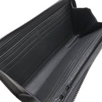 Louis Vuitton LV Aerogram Zippy Wallet L-shaped Zipper Gray Leather Noir Black — view 6