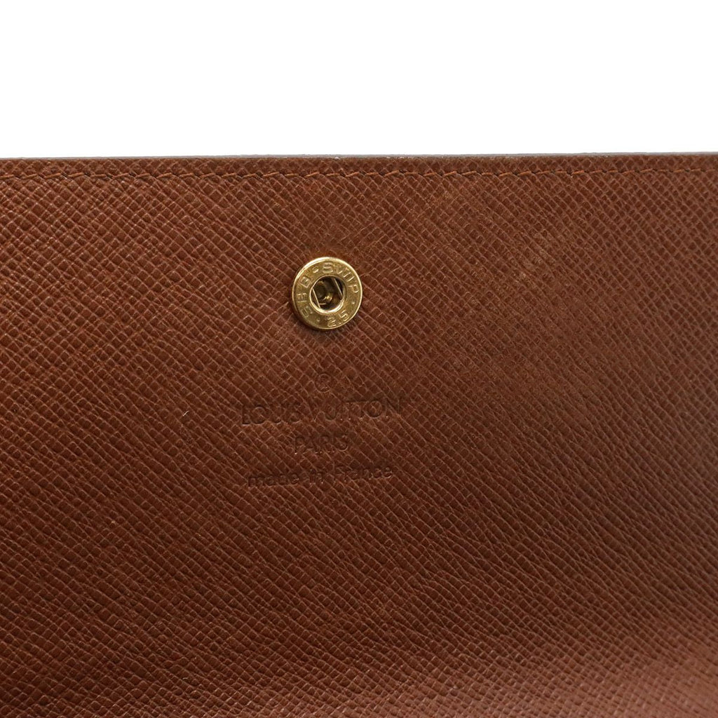 Louis Vuitton Monogram Pochette Porte-Monnaie Cles Flap Wallet Bifold — view 9