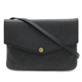 Louis Vuitton Monogram Empreinte Twice Shoulder Bag Pochette Crossbody Noir