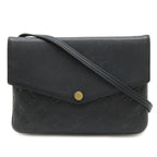 Louis Vuitton Monogram Empreinte Twice Shoulder Bag Pochette Crossbody Noir