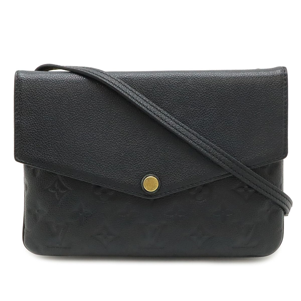 Louis Vuitton Monogram Empreinte Twice Shoulder Bag Pochette Crossbody Noir