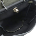 Hermes Herbag a Dos PM Backpack 2-Way Handbag Toile Officier Leather Black — view 8