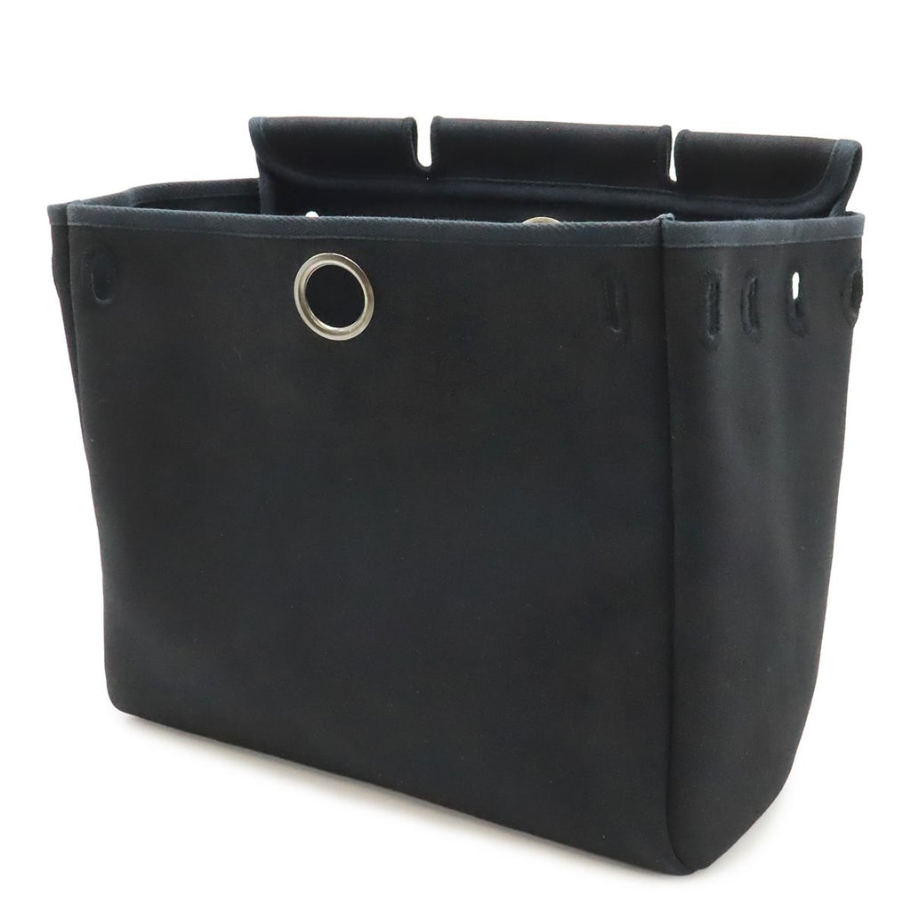 Hermes Herbag a Dos PM Backpack 2-Way Handbag Toile Officier Leather Black — view 9