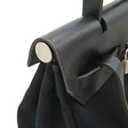 Hermes Herbag a Dos PM Backpack 2-Way Handbag Toile Officier Leather Black — view 4