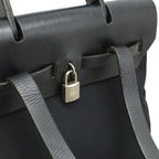 Hermes Herbag a Dos PM Backpack 2-Way Handbag Toile Officier Leather Black — view 5