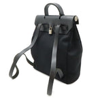 Hermes Herbag a Dos PM Backpack 2-Way Handbag Toile Officier Leather Black — view 2
