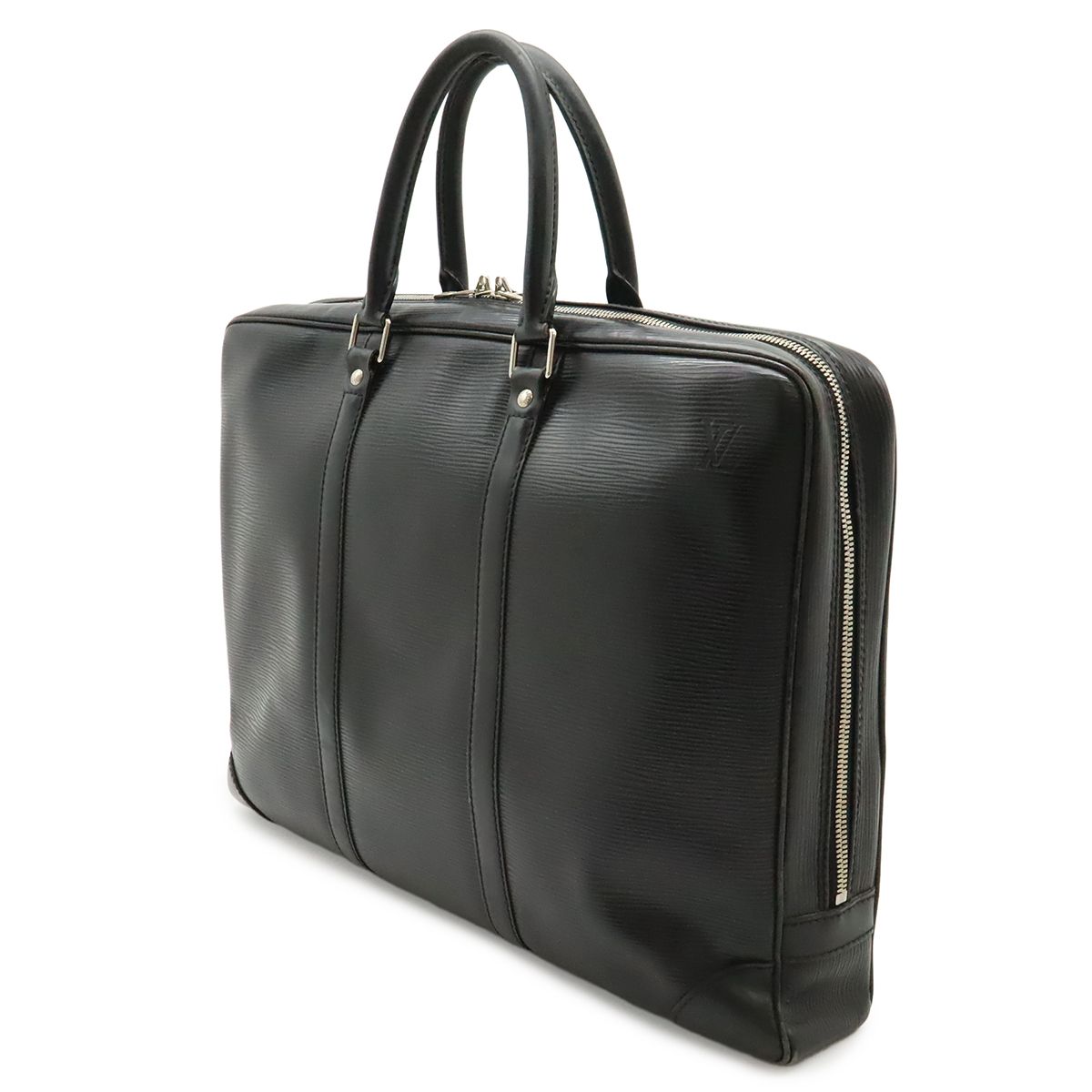 Louis Vuitton Epi Pdv Porte Document Voyage Business Briefcase Noir Black Silver — view 2