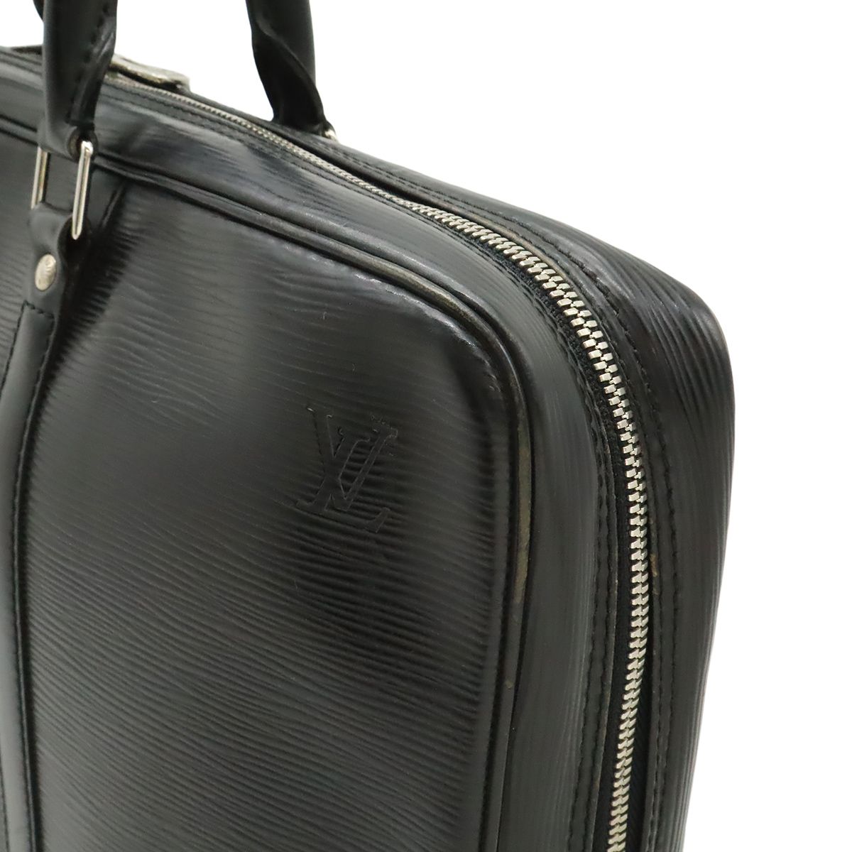 Louis Vuitton Epi Pdv Porte Document Voyage Business Briefcase Noir Black Silver — view 8