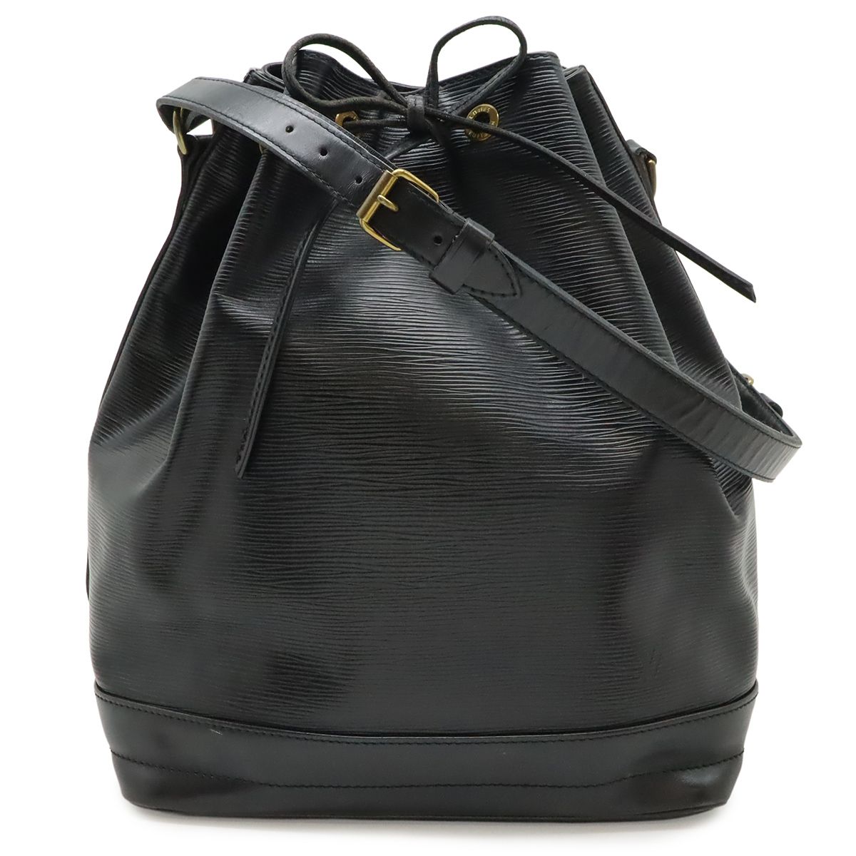 Louis Vuitton Epi Noe Shoulder Bag Drawstring Noir Black Gold