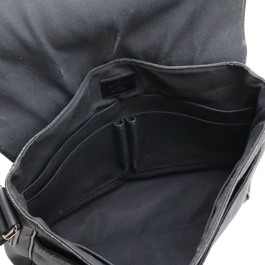 Louis Vuitton Damier Graphite District MM Shoulder — view 5