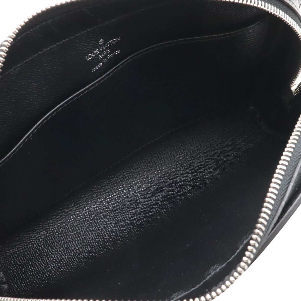 Louis Vuitton Taiga Baikal Clutch Handbag Ardoise Black — view 6