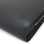 Louis Vuitton Taiga Baikal Clutch Handbag Ardoise Black — view 3