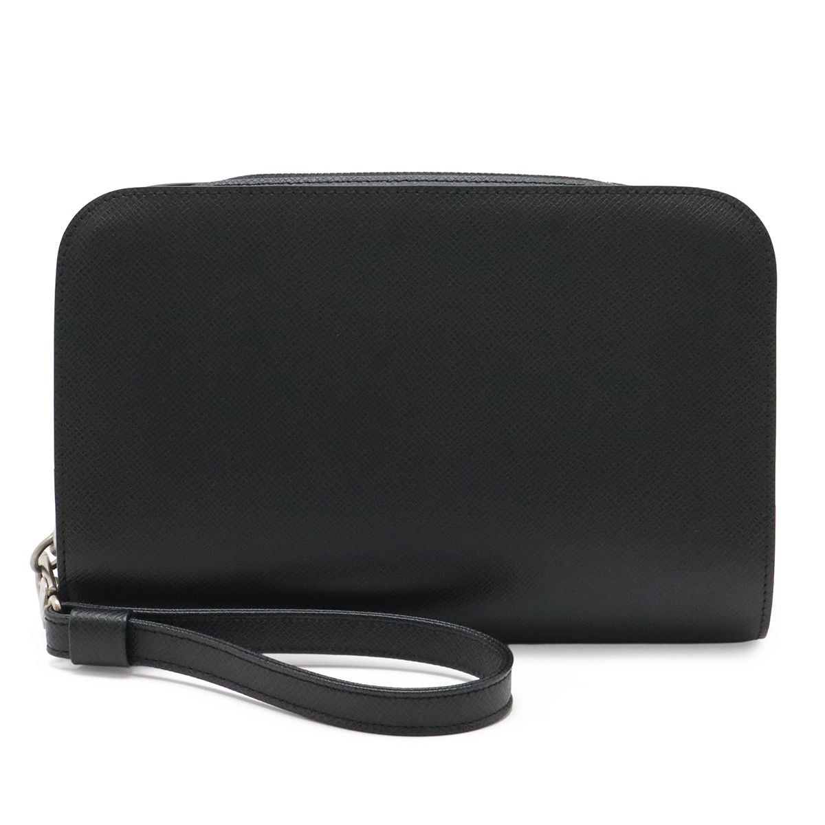 Louis Vuitton Taiga Baikal Clutch Handbag Ardoise Black