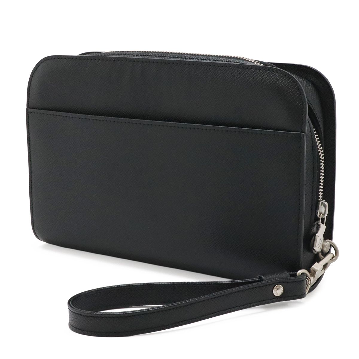 Louis Vuitton Taiga Baikal Clutch Handbag Ardoise Black — view 2