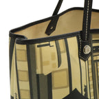 Chanel Central Station Tote Large Shoulder Bag Leather Navy Beige — view 4