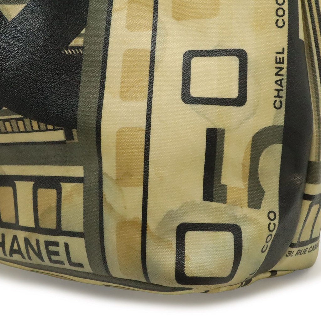 Chanel Central Station Tote Large Shoulder Bag Leather Navy Beige — view 8