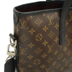 Louis Vuitton Monogram Macassar Davis Tote Large Shoulder Bag Brown — view 4