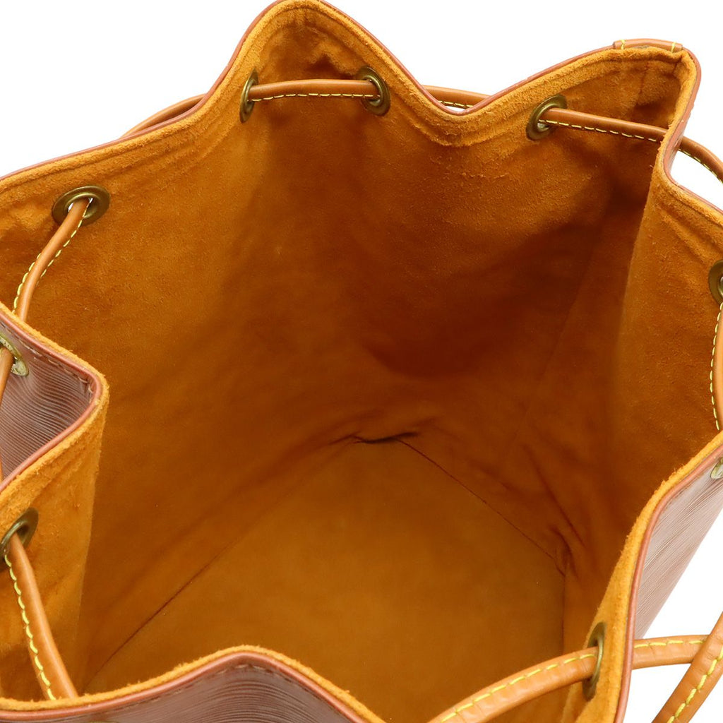 Louis Vuitton Epi Noe Drawstring Shoulder Bag Bicolor Leather Kenya Brown — view 5