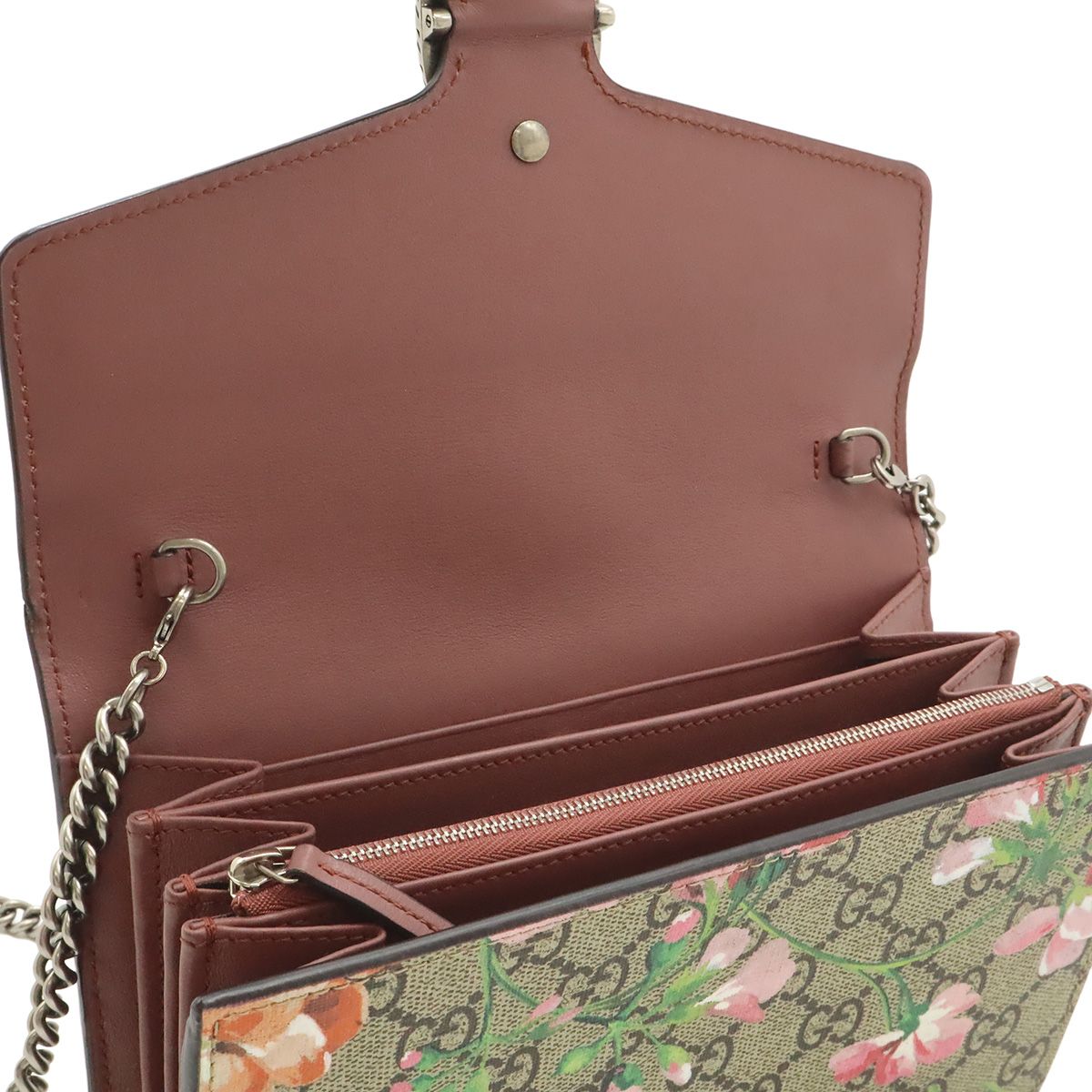 Gucci Dionysus GG Blue Musu Chain Wallet Shoulder Bag Pochette 2-Way Clutch — view 6