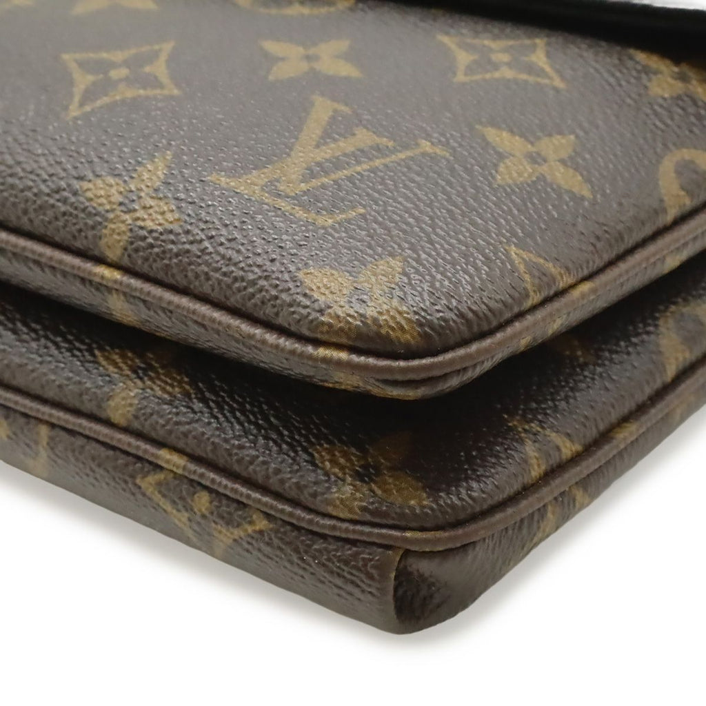 Louis Vuitton Monogram Twice Shoulder Bag Pochette Crossbody Noir Black — view 3