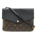 Louis Vuitton Monogram Twice Shoulder Bag Pochette Crossbody Noir Black