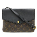 Louis Vuitton Monogram Twice Shoulder Bag Pochette Crossbody Noir Black