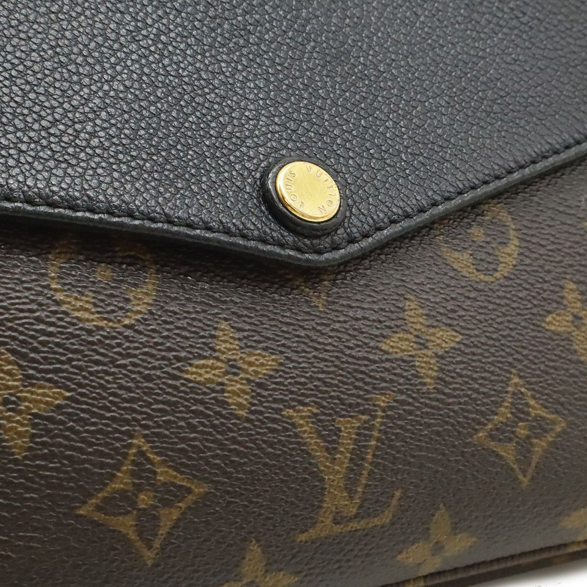 Louis Vuitton Monogram Twice Shoulder Bag Pochette Crossbody Noir Black — view 9