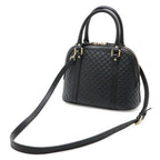 Gucci Micro Guccissima Mini Bag 2-Way Leather Black Gold — view 2