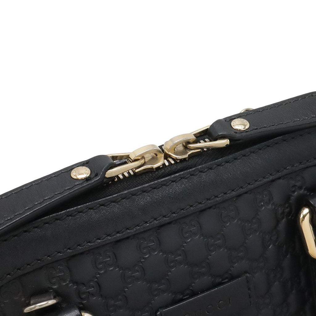 Gucci Micro Guccissima Mini Bag 2-Way Leather Black Gold — view 4