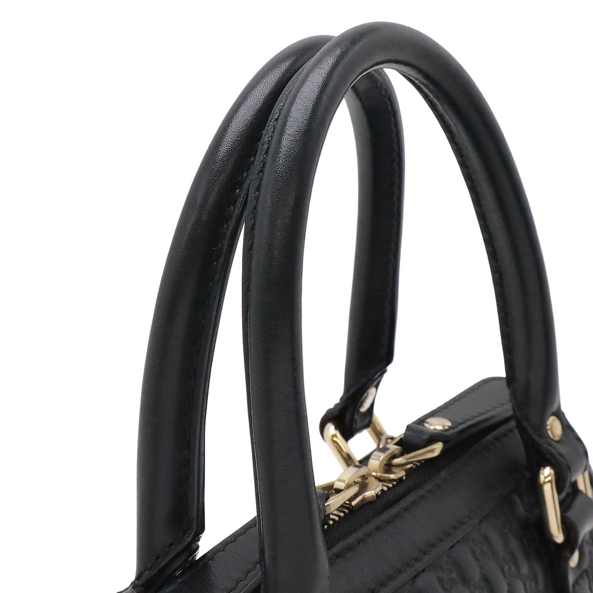 Gucci Micro Guccissima Mini Bag 2-Way Leather Black Gold — view 5